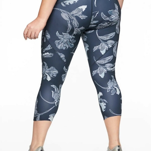 NWOT Athleta Blue Sonic Capri Leggings - Picture 2 of 7